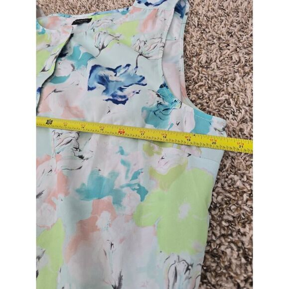 Talbots Sleeveless Blouse 14 – Watercolor Floral Print Summer Work Top Polish - Picture 5 of 5